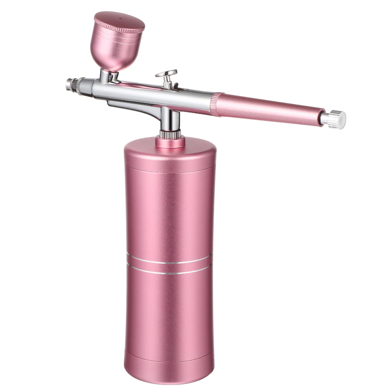 Kit Aerografo Mini Portatile Rosa, Modello B, per Pittura e Trucco | Acciaio Inossidabile, Alluminio e Abs, Leggero, Uso Ufficio e Quotidiano, Nebulizzazione Facciale