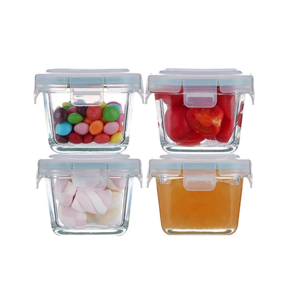 Ergänzende Lebensmittelschüssel, Glas-Lunchbox(Blue)