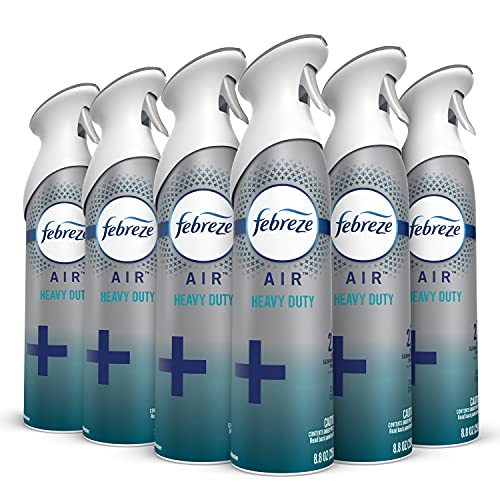 Febreze Air Freshener Heavy Duty Spray, Odor Fighter, Crisp Clean, 8.8 oz (Pack of 6)