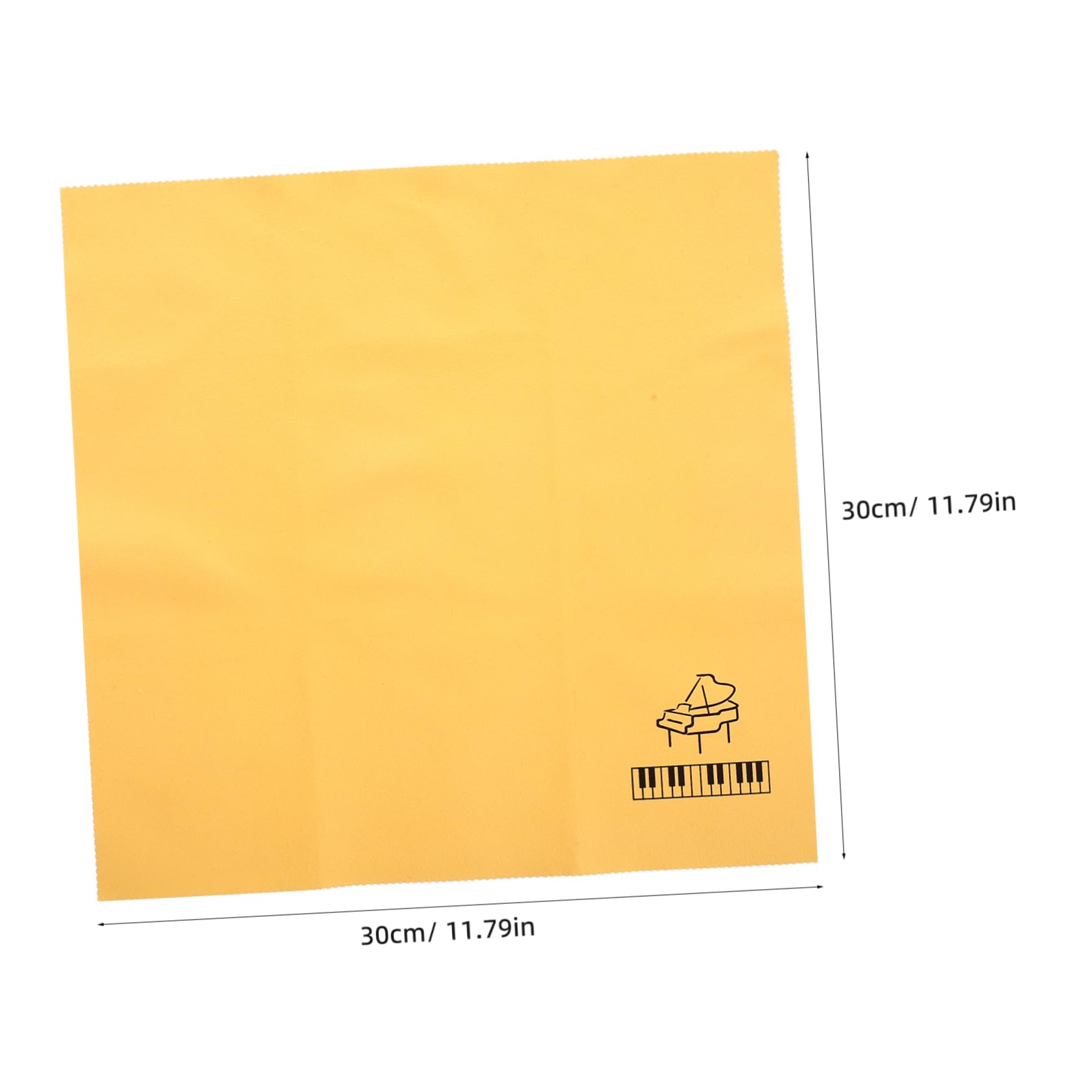 Milisten Piano Cloth Guitar Maintenance Guitar Polishing Cloth Guitar Cleaner Piano Cleaning Cloth Piano Accessory Flute Cleaning Cloth Trumpet Polishing Cloth Violin Cloth Flannel Yellow