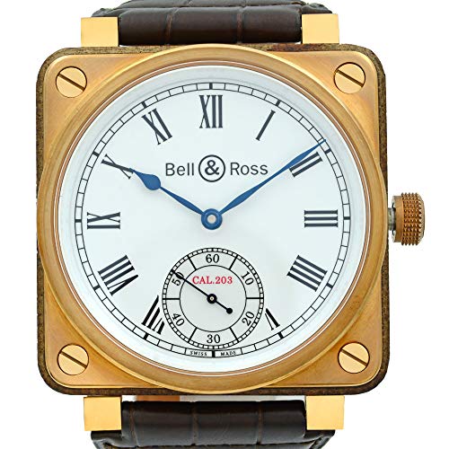 Bell & Ross Instrument De Marine Bronze Wood Manual Wind Watch BR01-CM-2032