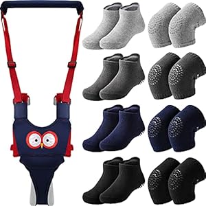 Panitay Handheld Baby Walking Harness Adjustable Toddler Walking Assistant Baby Walker Assistant Belt with 4 Pairs Baby…