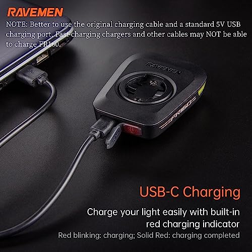 image for RAVEMEN FR160 Compatible with Garmin Bike Computer, Bike Light for Bei