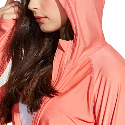 image for TSLA Women's Hoodie Zip Front Rash Guard, UPF 50+ Long Sleeve Swim Shi