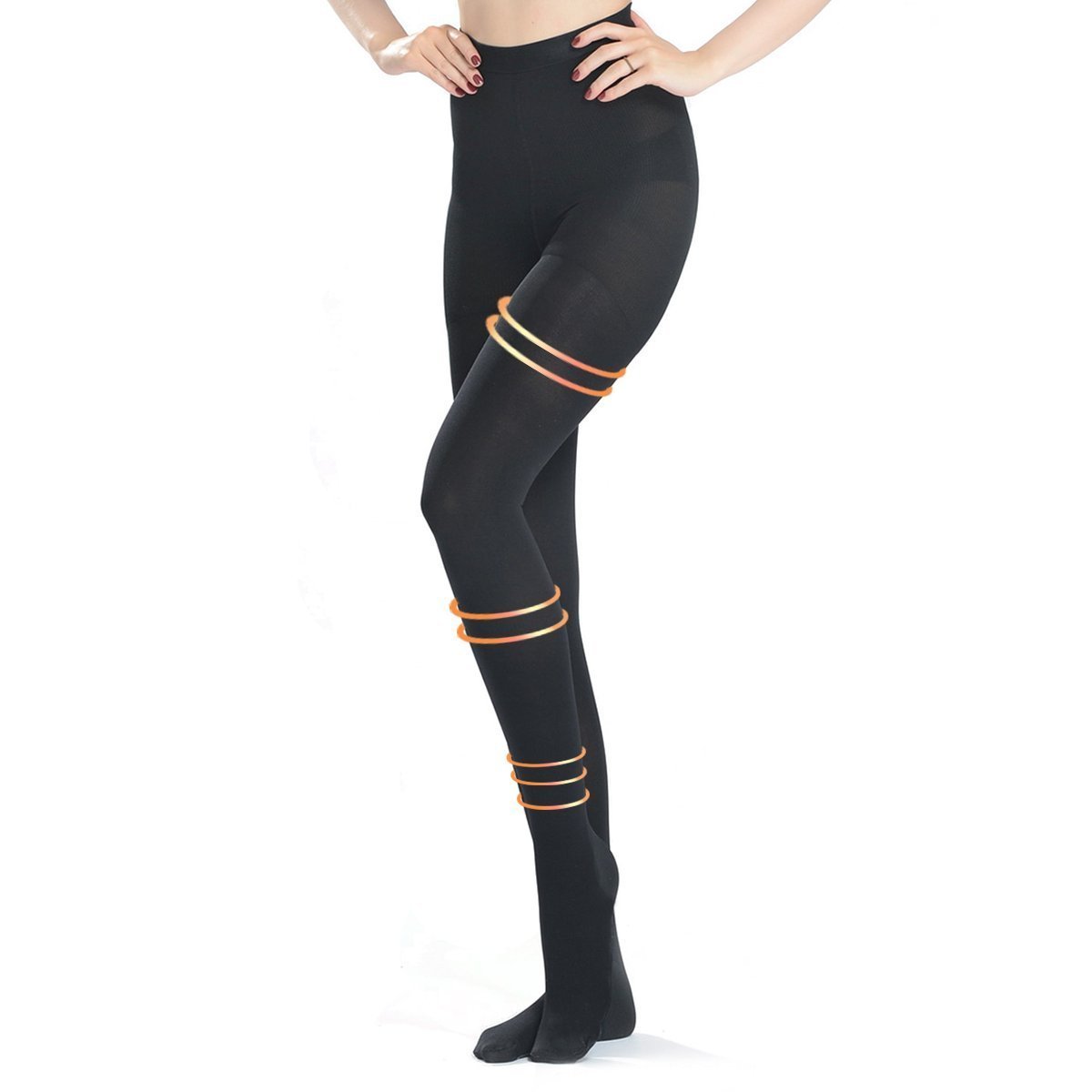 20-30 mmHg Compression Pantyhose for Women & Men Firm Support Pantyhose Help Relieve Varicose Veins Closed Toe