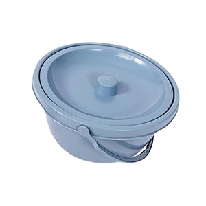 Cubo de inodoro portátil con tapa y asa, orinal, silla con inodoro para tienda de campaña, dormitorio, viaje, hombre y mujer.