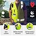 NoCry Premium Reflective Safety Vest for Men with Heavy-Duty Stitching & Phone Pocket — ANSI Class 2 High-Visibility Neon Workwear with Multiple Pockets – Ideal for Construction Workers & Surveyors