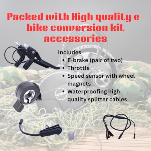 Image of TAV 250W Mid-Drive Electric Bicycle Conversion Kit with 36V 13.25 Ah Battery & Digital LCD Display - Better Range, Premium Torque for Hills, DIY Upgrade for MTB, Hybrid, Road Bicycle