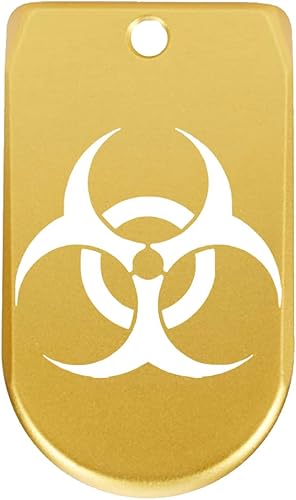 NDZ Performance Placa base de cargador de extensión de dedos para SIG P365X P365 XL de 0.354in, aluminio anodizado grabado láser en oro, elige el