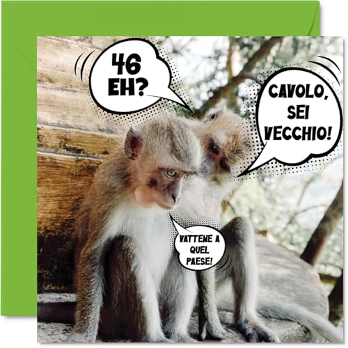 Stuff4 46° Biglietto Auguri Compleanno Divertente per Uomo Donne -