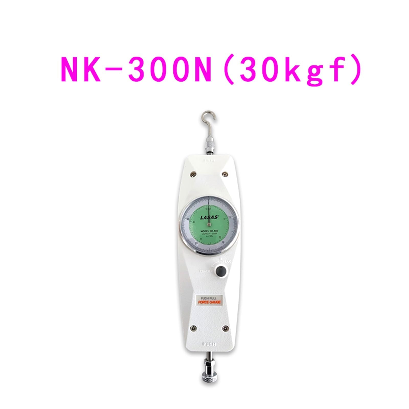 Probador de fuerza, medidor tensión analógico empuje y tracción, instrumentos medición del dinamómetro Pruebas de materiales(NK-300N 30kgf)