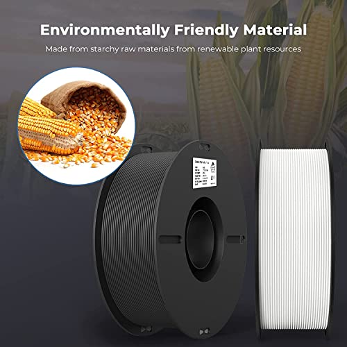 Ender PLA 3D-printfilament 1,75 mm 2x1 kg spoel zwart wit, lage krimp, klitvrij, milieuvriendelijk, nauwkeurig - Afbeelding 6