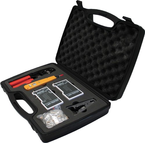 Preisvergleich Produktbild Goldtool 66407B Netzwerk Installations Kit LAN mit Tester schwarz