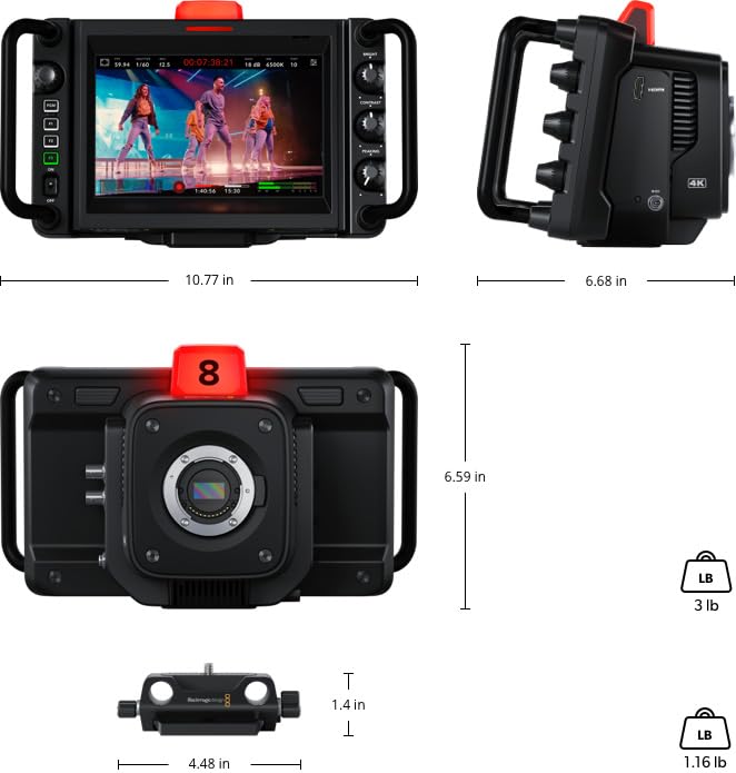Blackmagic Design Studio Camera 4K Plus G2 Live Production Camera (CINSTUDMFT/G24PDDG2)