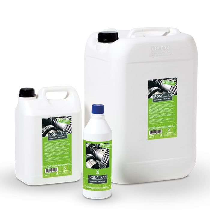 Desengrasante para metales Ironclean 2BM | Ideal para limpieza y desengrasado de máquinas, herramientas, equipos de laboratorios y vehículos, acción protectora de superficies | Botella de 1 litro