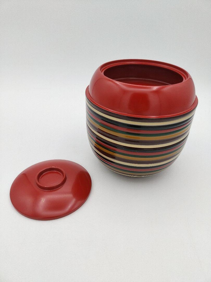 信玄弁当箱　独楽塗り　２客セット Amazon | 信玄弁当箱 独楽 樹脂 内手塗り 茶道具 懐石 会席 | ノー