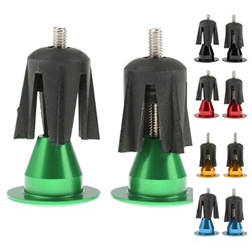 1 coppia di tappi per impugnatura in alluminio di