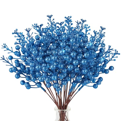 N&T NIETING Künstliche Beere Weihnachten Deko, 24 Stück Glitter...