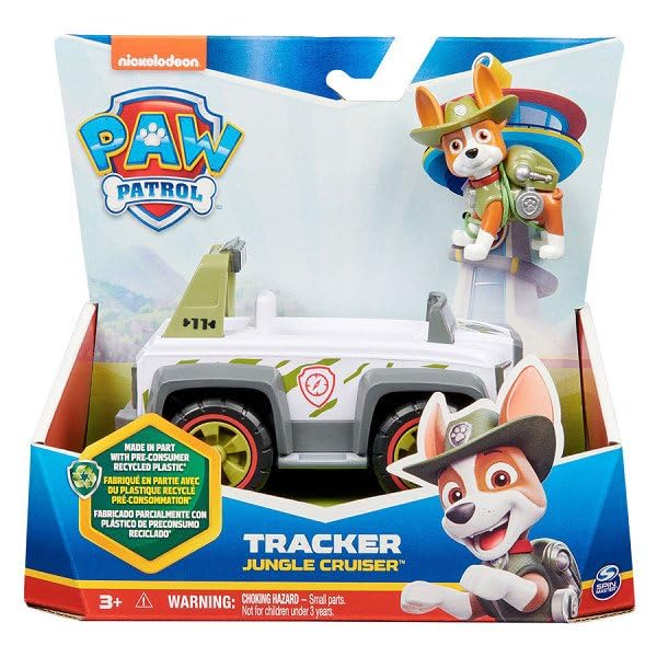 Paw Patrol , Jungle Cruiser Vehicle Tracker, Vehicle and Figure Tracker, Games Children, 3+ Years, Multicolor