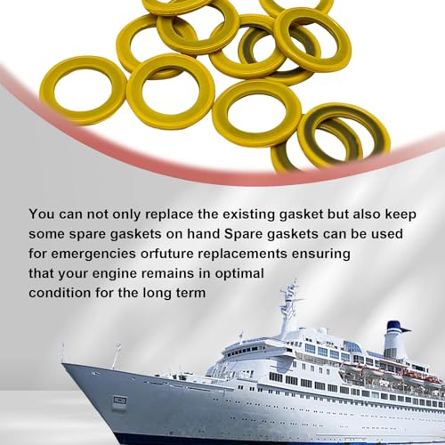 Image of 15 Gearcase Drain Plug Seal Washer Gaskets - Drain Screw Gaskets Compatible with Mercury Marine /Mercruiser Lower Unit Grease Gaskets Washer Drain Plug Seal 26-830749 8M0204693