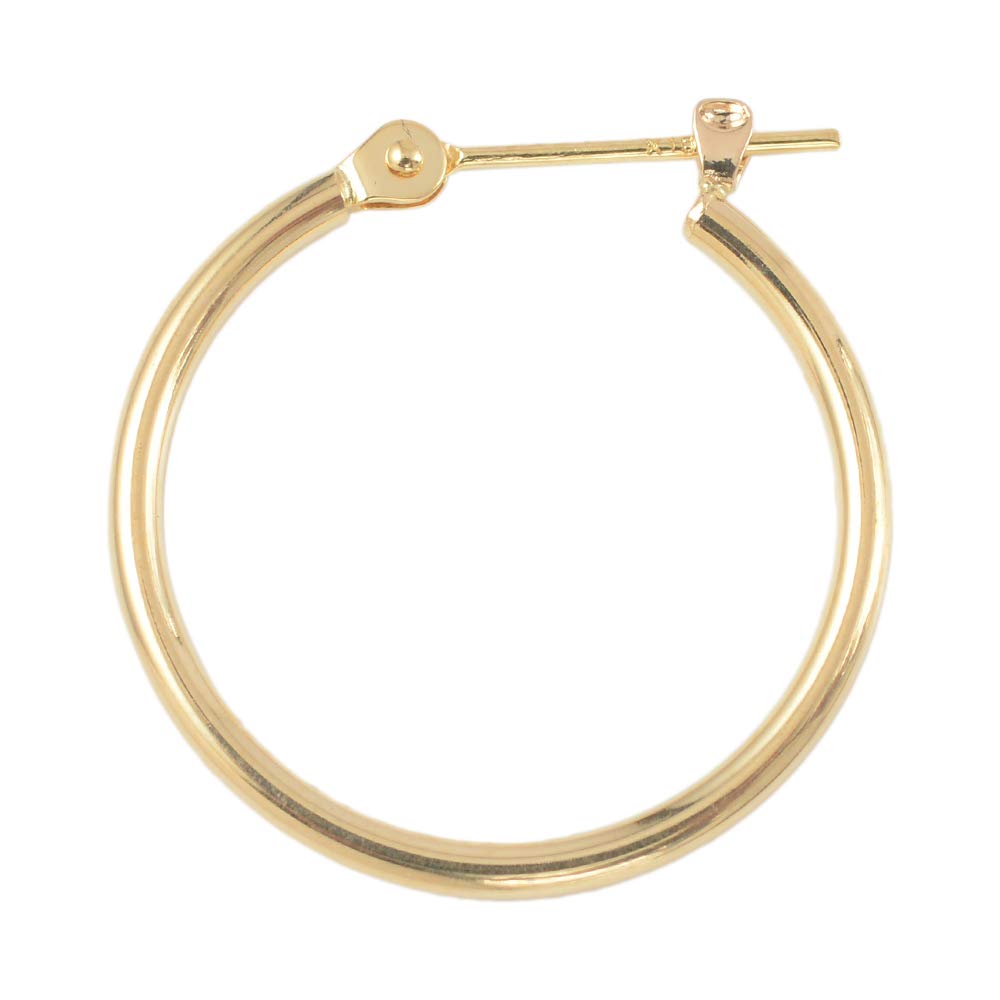 Amazon | [ハッピーグッツショップ] フープ ピアス 1.5×20mm ゴールド
