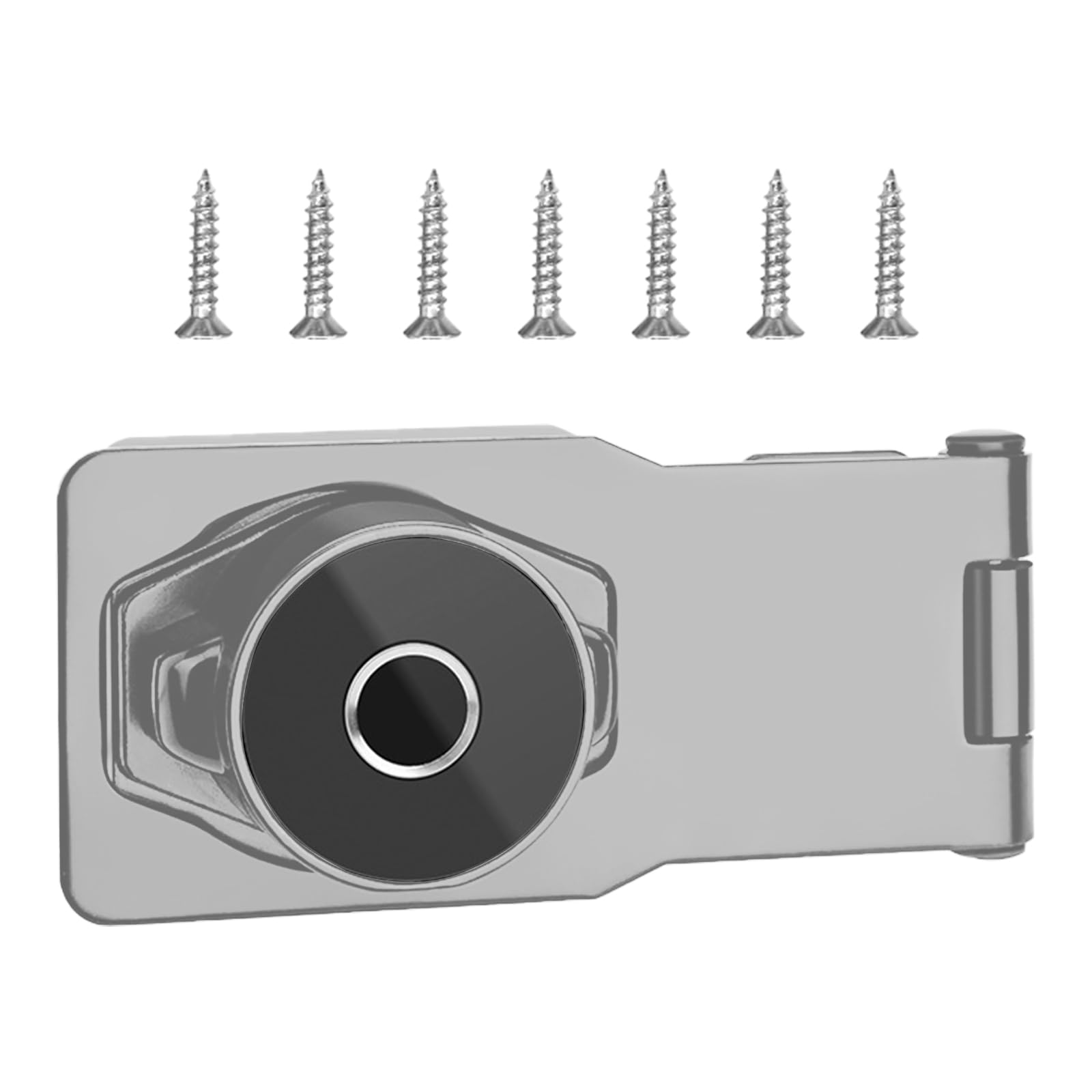 Kalttoy Silver Robusts 5Inch Keyed Hasp Easy Installs Lockset Modern 5Inch Fingerprints For Enhances Security On Gate & Sheds Heavy Duty Shed