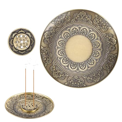 Räucherstäbchen Halter, Messing Lotus Für Yoga Teehaus, Ash...