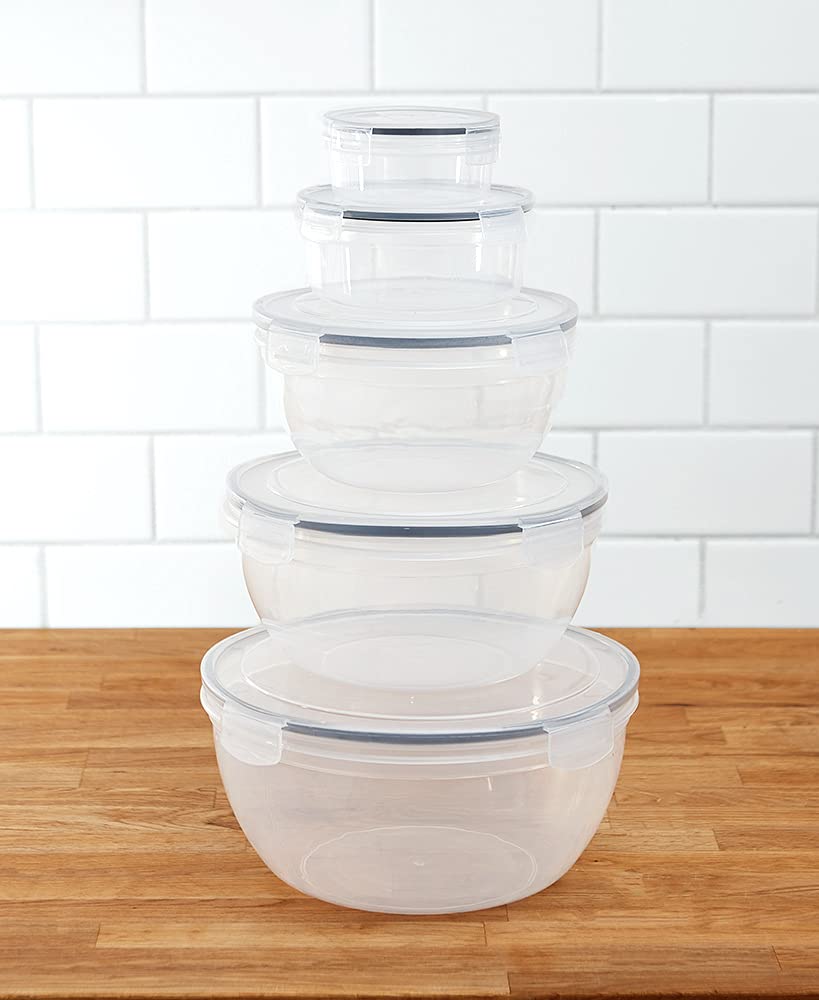 FarberwareFaberware 10 Piece Storage Set Snap Top Lids for Airtight Freshness
