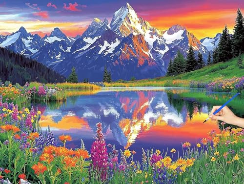 �������G ���i Paint by Numbers �R �y�C���g�o�C�i���o�[ �����h��G �q�� ���S�� DIY �i���o�[�y�C���g ��H�| �G�� �|�p��h���� �A�N�����L�b�g ��l�̂��߂̃N���G�C�e�B�u�Ȏ �a�����v���[���g �z�[�� �I�t�B�X�̕Ǒ��� �ٞy