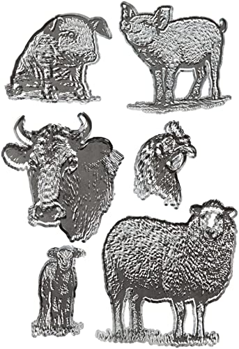 Joy!Crafts Clear Stamp Schweine, Schafe, Huhn, Kuh, transparent Cover