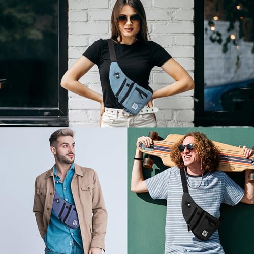 Peicees Small Sling Bag For Men Women Crossbody Man Purse Anti Theft Chest Bag For Travel Lightweight Shoulder Bag2