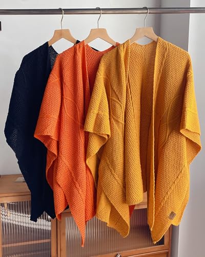 Shawl Wraps For Women Soft Knitted Cardigan Coat Poncho Wrap 2025 Fall Winter Sweater Blanket Scarf4