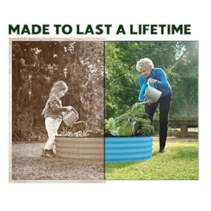 Round Galvanized Raised Garden Bed // 4×4×1 ft (2-Pack) Galvanized Raised Garden Beds Outdoor for Gardening, Vegetables, Flowers // Patented Tool-Free Design Round Planter (Teal) Round Galvanized Raised Garden Bed 441 ft 2 Pack Galvanized Raised Garden Beds Outdoor for Gardening Vegetables Flowers Patented Tool Free Design Round Planter Teal