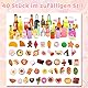 40 Stücke Mini-Lebensmittelspielzeug für Kinder, 30 Stücke Essen und 10 Stücke Trinkflaschen in einem zufälligen niedlichen Puppenhaus-DIY-Lebensmittelspiel, Küchenspielzeug Set Geburtstagsgeschenk