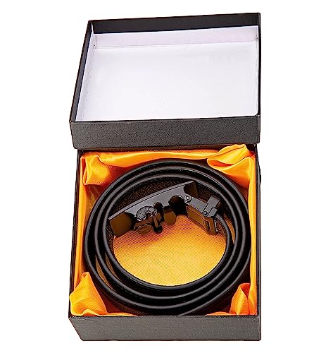 EVIRON Men's Full Grain Leather Belt,Ratchet Belt with Sliding Buckle,Trim to Fit,Adjustable. 6