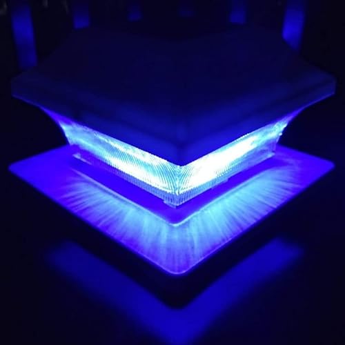 Miniatura 3 de Luces solares para poste para exteriores superbrillantes 20 lúmenes 2 unidades 4 adaptadores de 4 x 4 5 x 5 6 x 6 35 x 35 pulgadas luz de poste de