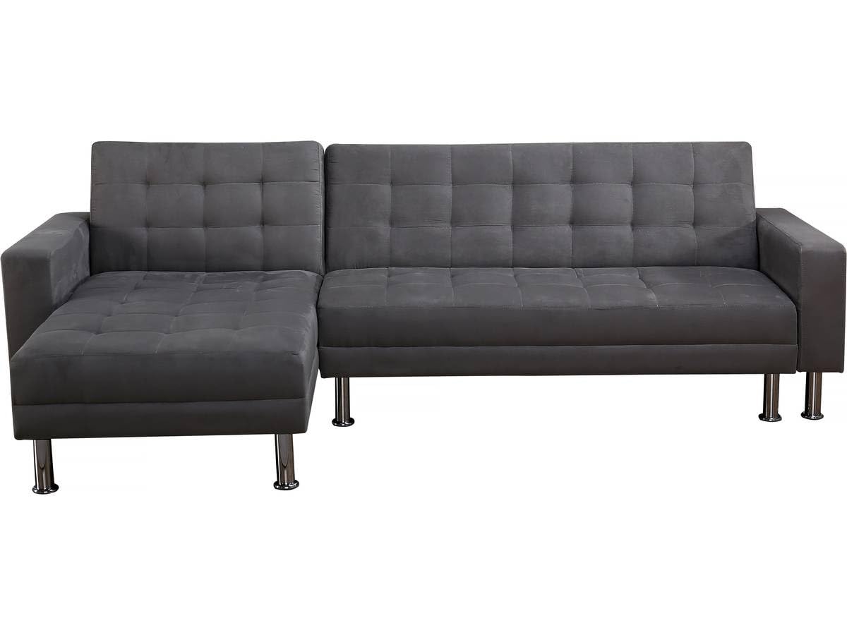Sofá esquinero convertible y reversible Theo - 4 plazas - Gris