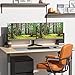 WALI Dual Monitor Stand for Desk, Monitor Stands for 2 Monitors up to 27 inch, Dual Monitors Mount Fits up to 22lbs, Free Standing Full Motion Dual Monitors Arm for Desk (MF002), Black