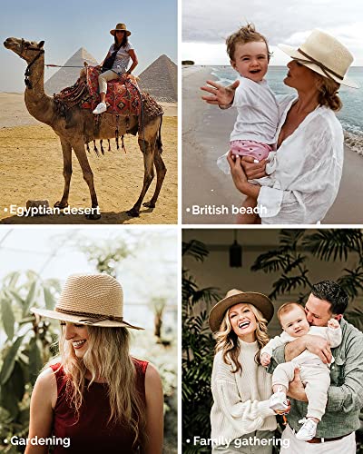 Furtalk Sun Hats For Women Summer Wide Brim Uv Upf 50+ Panama Fedora Foldable Packable Straw Beach Hat Khaki #TOP5