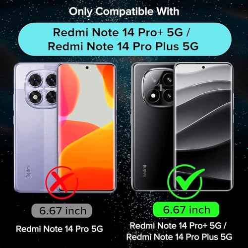 Image of ShieldTech PC Back Cover Case for Redmi Note 14 Pro Plus 5G | Ring Stand | Camera Protection | Black Mobile Phone Back Cover Case for Redmi Note 14 Pro Plus 5G | Black Back Cover