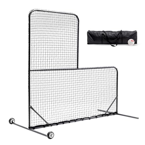 L-Shaped Baseball & Softball Pitching Net - 84