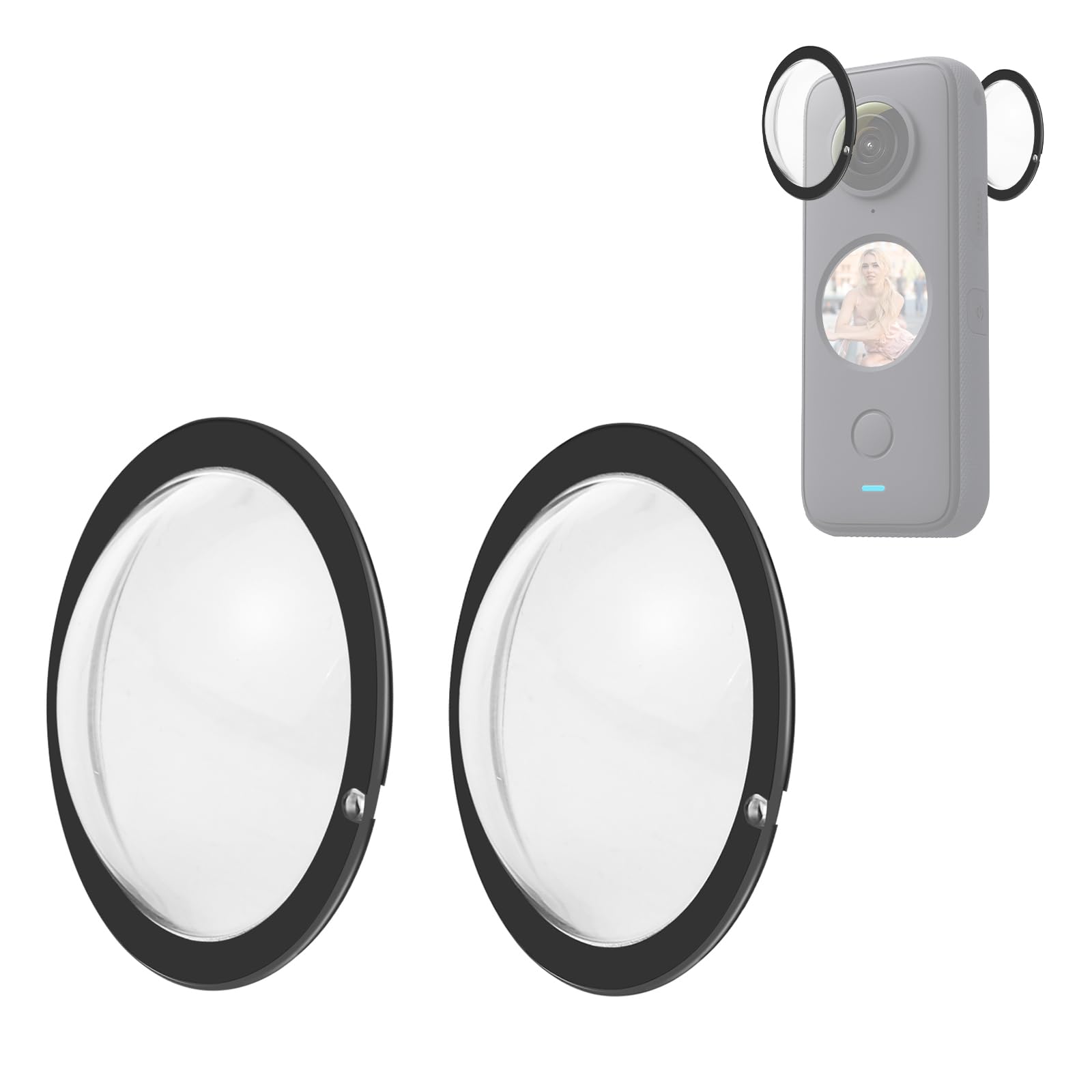 PULUZ Dual Lens Guards for Insta360 One X2 PC Protective Lens Cover Case for Insta 360 ONE X2 Sports Camera Accessories one x2 Lens Protector