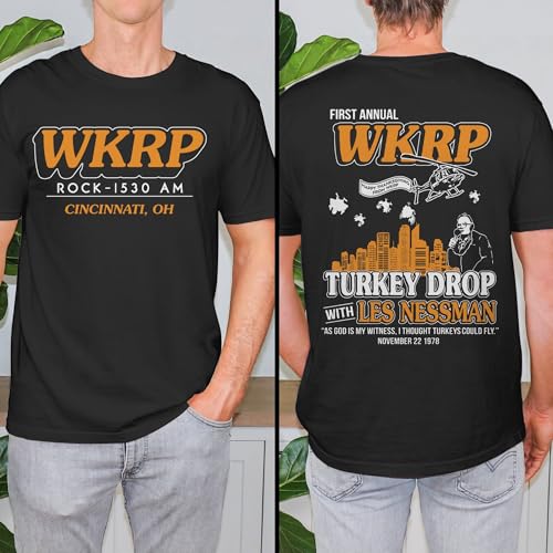 First Annual WKRP Thanksgiving Day Turkey Drop Tshirt - WKRP Thanksgivings T Shirts - Gifts for Thanksgivings Days3