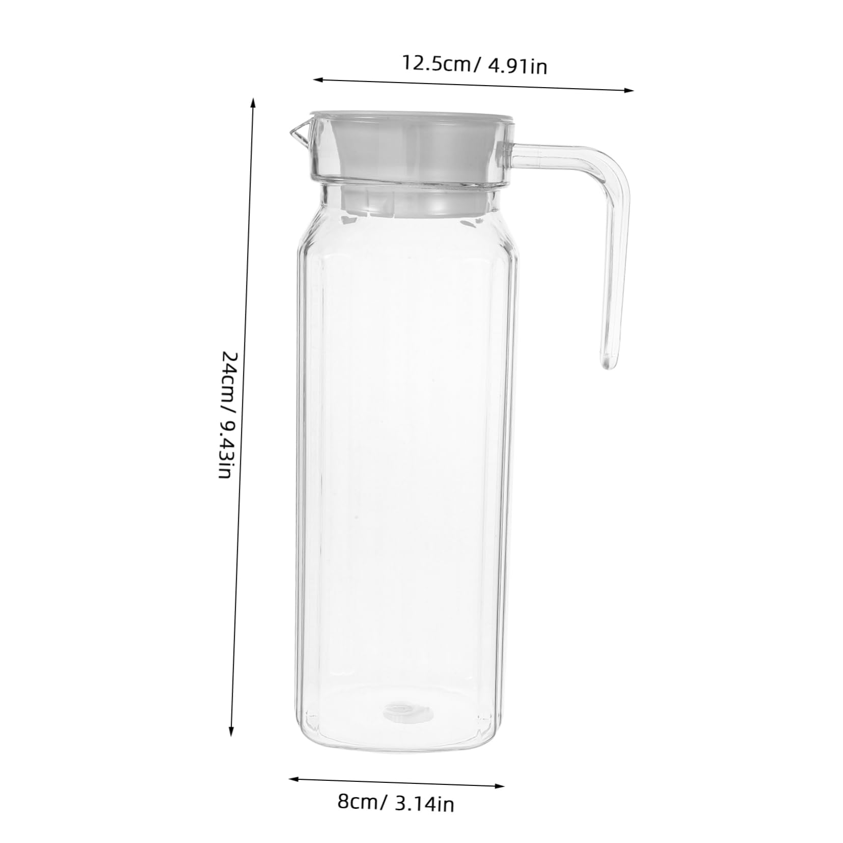 PRETYZOOM Stylish Water Pitcher with Lid Material Versatile Drink Container for Cold Water and Juice for Kitchen and Dining Decor