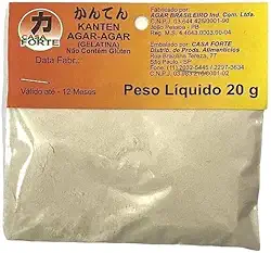 Kanten em Pó Gelatina Ágar Ágar 20g Casa Forte