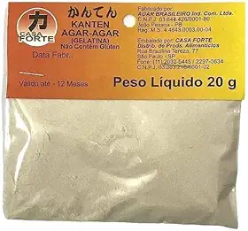 Kanten em Pó Gelatina Ágar Ágar 20g Casa Forte