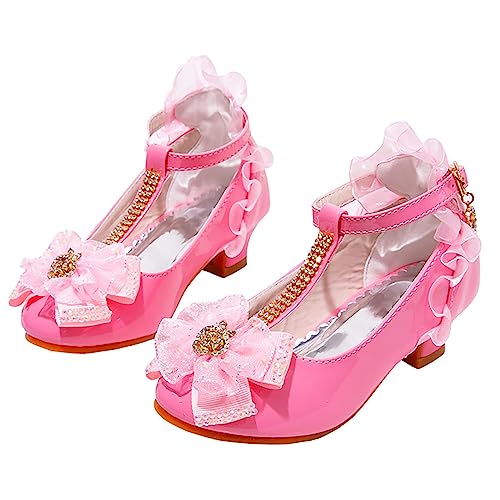 Girls High Heeled Leather Shoes Dress Shoes Big Children Performance Shoes Shoes