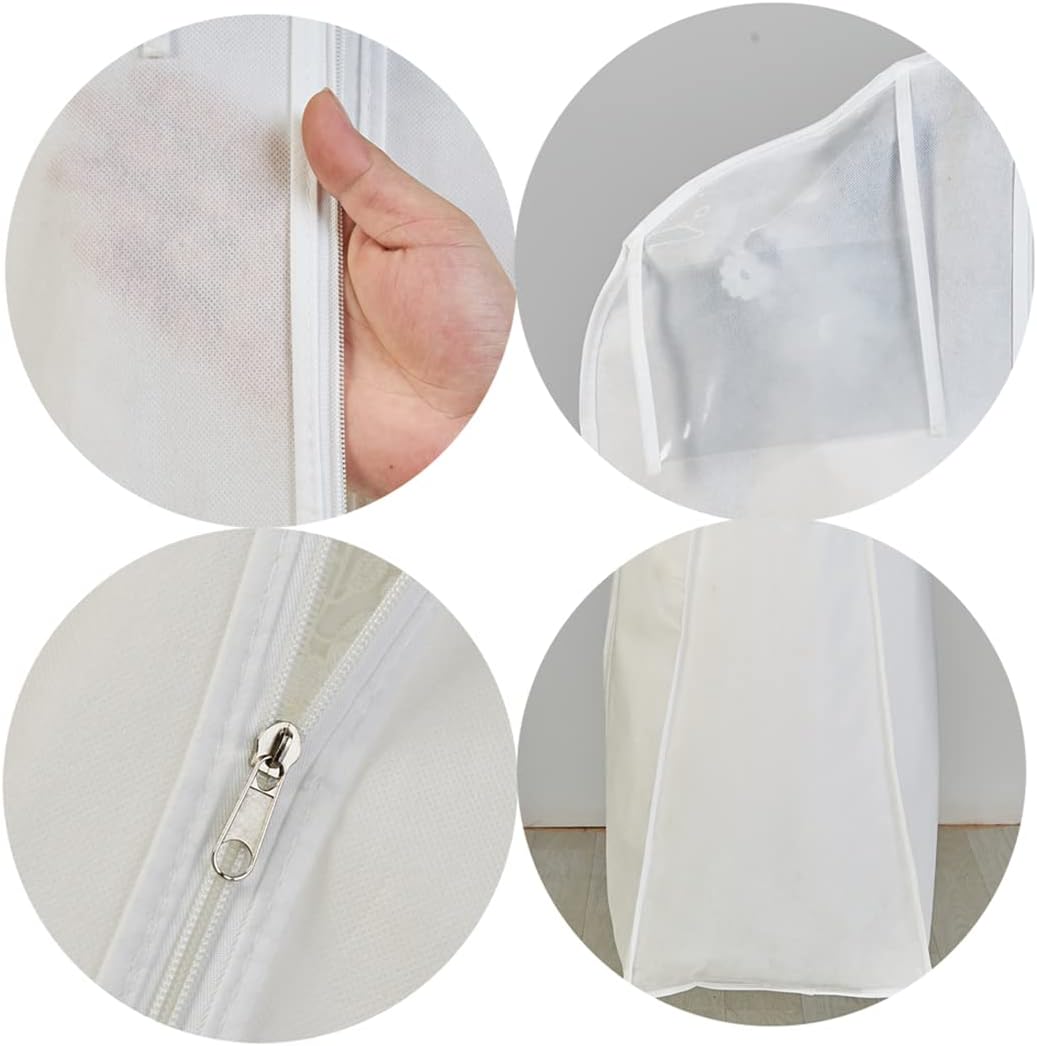 review Semapak 71 inches XL White Non-woven Wedding Dress Garment Bags for Bridal Gown and Overcoat Organization, Pack of 3.