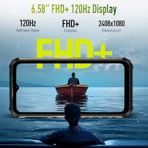 Ulefone Armor 22 Rugged Phone, IP68/IP69K, 64MP Wide-Angle & 64MP Night Vision Camera, 6.58”FHD+ 120Hz Display, 16GB+128GB MTK Helio G96, 6600mAh, 33W Fast Charging, Android 14, IR Blaster - Black