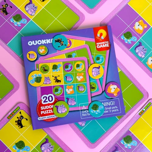 Image of QUOKKA Magnetic Sudoku Toddler Puzzles Ages 2-4 - 20 Pieces Puzzles for Kids Ages 4-6 - Games for Kids Ages 3-5 Sudoku Book with 3 Levels: Easy, Medium, Hard - Educational Portable Travel Game